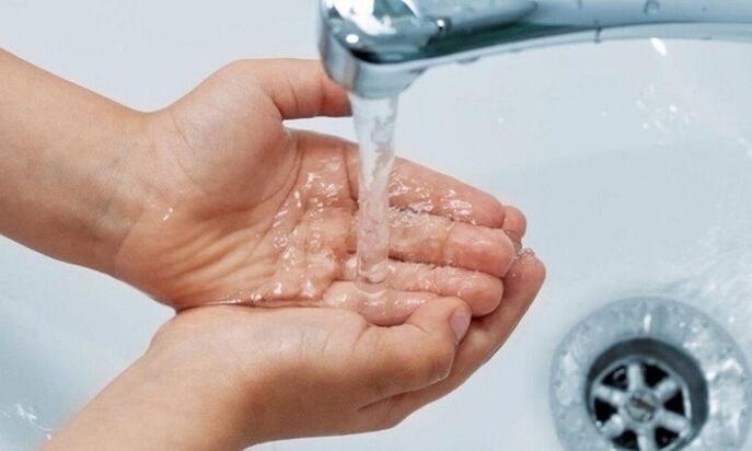 การล้างมือเป็นการป้องกันการเข้าทำลายของปรสิต